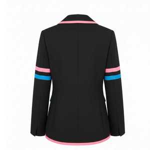 Blazer pour femme Couture Varsity 1938, coupe ajustée pour jeune, avec bordure contrastante, veste cintrée, chic, pour soirée formelle, vêtement d'extérieur tendance - Product Image 2