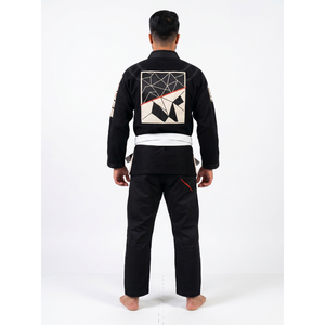 Conjunto de Camiseta de Jiu Jitsu Brasileño Personalizable de 380 GSM con Tejido Perla Premium OEM para Hombre con Bordado de Patrón Sólido - Product Image 2