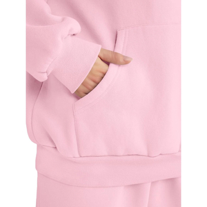 Good Quality Women'<b>s</b> Lightweight Polyester Velvet Hooded Elastic Waist Track <b>Suit</b> Top Trending - Product Image 6