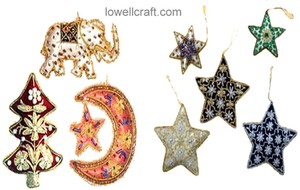 Decoración para Árbol de Navidad, Adorno de Terciopelo Bordado a Mano con Cuentas en Forma de Mariposa, Personalizado, 8cm, Dorado Transparente - Product Image 4