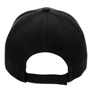 Black 6-Panel Baseball <b>Cap</b> Cotton Twill Adjustable Fitted Unisex Casual <b>Hat</b> Solid Color Four Seasons Adult Wear - Product Image 3