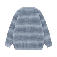 Cardigan d'hiver pour homme 2025 personnalisé avec broderie, en laine/acrylique tricoté, manches évasées, col en V, fermeture boutonnée recouverte, anti-rétrécissement