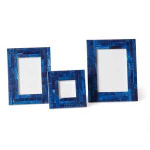 Marco de Fotos de Resina con Mosaico Azul Marino |   Moderno Soporte de Sobremesa para Marcos de Fotos, para Dormitorio, Sala de Estar, Decoración de Hotel - Product Image 3