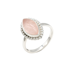 Natural 5x10mm Marquise Shape Rose <b>Quartz</b> Gemstone <b>Ring</b> in 925 Sterling Silver <b>Ring</b> Wholesale Silver Jewelry Supplier - Product Image 5