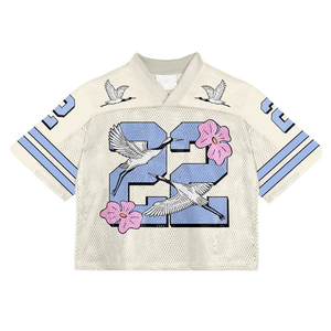 2k26 เสื้อฟุตบอลอเมริกันแบบกำหนดเองสไตล์ใหม่ชุดทีมแขนสั้นสำหรับผู้ชายเสื้อกีฬาแนวเรโทร - Product Image 4