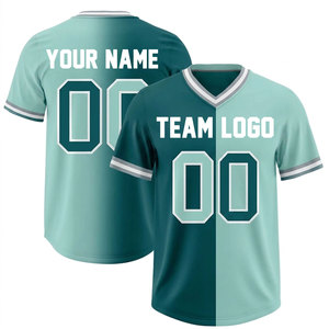 Maillot de football américain en gros, impression par sublimation personnalisée, respirant, séchage rapide, écologique, tenue d'équipe, col en V, manches courtes, unisexe - Product Image 1