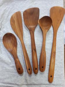 Espátula para freír, juego de utensilios de cocina de madera, 100% ecológico, apto para alimentos, ligero, hecho en Tailandia - Product Image 3