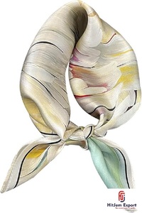 Bufanda Corta Estampada Personalizada de Primera Calidad, Fabricante Textil OEM ODM de Marca Blanca, Accesorios de Moda al por Mayor - Product Image 2