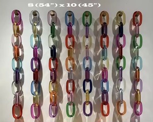 Chaîne décorative en résine colorée de haute qualité et durable, technique de moulage irrégulière, artisanat en résine pour la décoration artistique de la maison - Product Image 5
