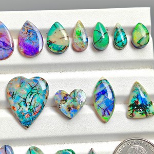 Opale Sterling, Opale Monarch, Opale Synthétique, Opale de Feu, Opale Cabochon, Pierre Précieuse Opale, Opale Multi-Feu, Pierre Opale Éclatante, Opale Cabochon Éclatante - Product Image 3