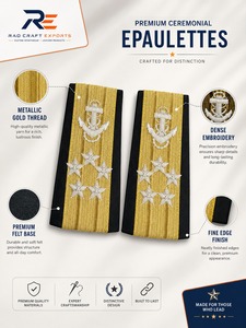 Epaulettes Uniformes para Hombros Fabricados con Materiales de Calidad para Aplicaciones de Vestimenta Profesional y Formal - Product Image 4