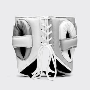Professional Boxing <b>Training</b> Protection White Grey <b>Head</b> Guard Custom Logo Open Face Fly Kickboxing <b>Head</b> Guard For Unisex - Product Image 5