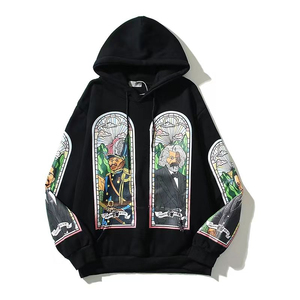 Sudadera con Capucha de Felpa de Algodón de Lujo con Logotipo Personalizado, Unisex, de Hombros Caídos, Talla Grande, Sudadera con Estampado Unisex - Product Image 3