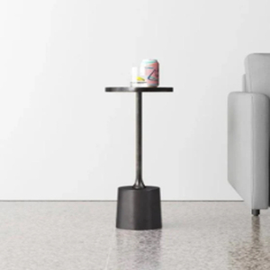 <b>Black</b> Aluminum Drink Accent <b>Table</b> for Small Spaces for Living Room <b>side</b> drink Pedestal Drink <b>Tables</b> - Product Image 3