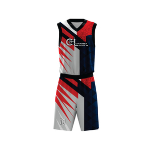 Ensemble de maillot et short de basket-ball pour hommes grande taille respirant 100% polyester - Product Image 1