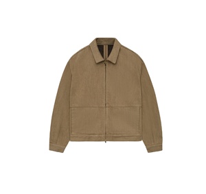 Chaqueta de trabajo de utilidad relajada para hombre lavada con ácido de tela vaquera de algodón pesado de alta calidad personalizada para hombre - Product Image 1