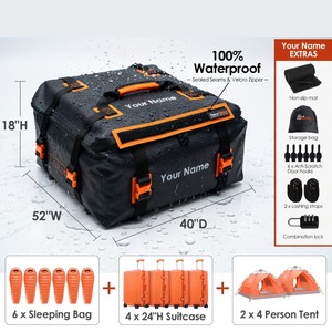 OEM Wholesale Universal Car Roof Top Carrier Bag 21 Cubic Feet <b>Waterproof</b> 840D Heavy Duty Luggage <b>Storage</b> <b>Box</b> for Cars - Product Image 2