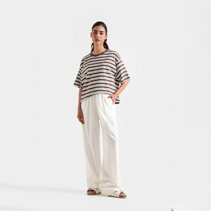 Wholesale 2026 New Women's Trousers Work <b>Pants</b> Casual Breathable Eco-Friendly Elastic Waistline Side Pocket Customizable OEM - Product Image 2