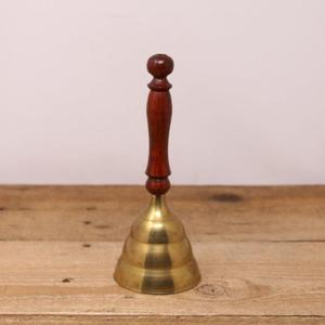 Campanas Náuticas de Estilo Marítimo, Color Dorado, Técnica de Fundición a Mano, Campana de Latón con Mango de Madera, Diseños Duraderos, Campana para Pooja, Regalos de Boda - Product Image 3