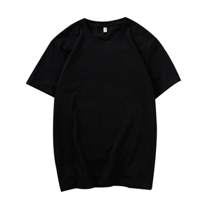 Camiseta de Manga Corta con Cuello Redondo de Algodón Negro para Hombre, Corte Regular, Diseño Floral Informal, Diseño en Blanco sin Tejido, Ecológica y Deportiva - Product Image 1