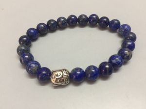 Gemstone Lapis Lazuli Buddha <b>Bracelet</b> Handmade Agate Jewellery for Gift Genuine Beaded <b>Bracelets</b> From Amayra Crystals Exports - Product Image 1