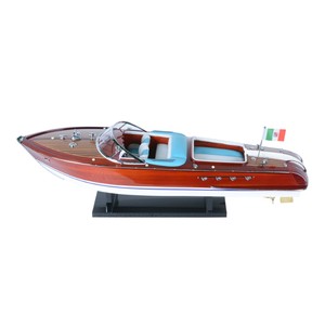 Modèle de bateau en bois peint à la main Riva Aquarama de taille moyenne pour la décoration d'hôtel, de bureau, de maison et comme cadeau - Vente en gros, contactez-nous - Product Image 1