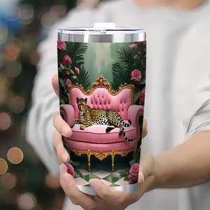 20oz Stainless Steel Tumbler Double Wall <b>Insulated</b> Silver Plated Side Heat Resistant Travel <b>Mug</b> - Product Image 3