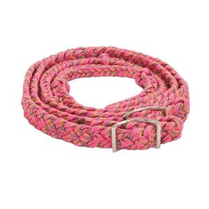 Caballo ecuestre Cuerda trenzada de nailon Riendas Doble tono Beige Rosa Color Ajuste y color personalizados - Product Image 4