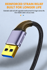 Cavo di Prolunga USB <span class=keywords><strong>3</strong></span>.<span class=keywords><strong>0</strong></span> Maschio-Femmina 5Gbps, Cavo Schermato in Rame Stagnato Intrecciato per Laptop, Stampante, Disco Rigido Esterno - Product Image 3