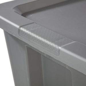 Extra <b>Large</b> 50-Gallon Durable Plastic Storage Tote with Snap-On Lid Gray-for Bulk Storage <b>Bins</b> & Boxes - Product Image 5