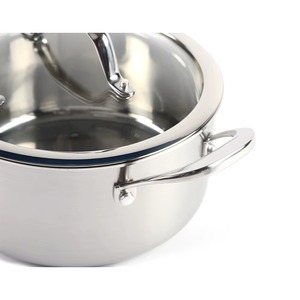 Amazingly Crafted By KHOOSI OVERSEAS Stainless Steel Casserole With Glass Lid for Kitchen Dining and Catering - Product Image 3