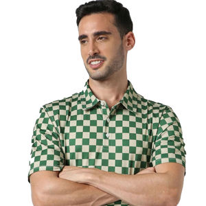 Men's Casual for T-<b>Shirt</b> 100% Cotton Plus Size Comfortable Breathable Short Sleeve <b>Half</b> <b>Button</b> Design Pocket Front Print Color - Product Image 5