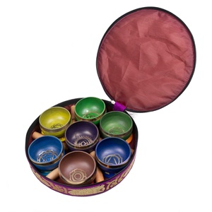 Cuencos tibetanos de siete colores certificados ISO 9001 Juego de cuencos de Canto de terapia de sonido de 7 metales - Product Image 3