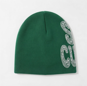 Unisex High Quality Custom Rhinestone <b>Winter</b> Beanies Warm Knit Skull <b>Cap</b> <b>Winter</b> Beanie Casual 100% Wool Polyester <b>Men</b> And Women - Product Image 3