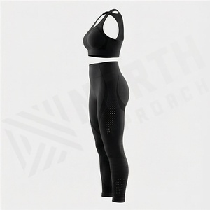 Vêtements de sport de qualité pour femmes, ensemble de yoga sans couture en deux pièces, vêtements de fitness, vêtements d'entraînement, vêtements de sport, équipement de sport - Product Image 3