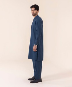 Shalwar Kameez pour hommes, vêtements traditionnels, matière respirante de qualité supérieure, coupe confortable, style moderne et classique. - Product Image 3