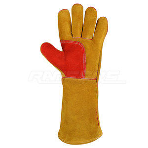 Professional Welding <b>Gloves</b> Leather Safety Wholesale Customized OEM Logo Leather Welding <b>Gloves</b> - Product Image 5