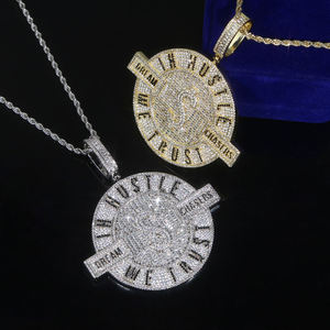 จี้เพชรน้ำแข็ง Dream Chasers เงินแท้ 925 ชุบทอง 18K ประดับคริสตัลหรูหรา สไตล์ Unisex - Product Image 2
