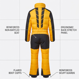 <b>Mens</b> Insulated Hooded Snowboard Ski <b>Jumpsuit</b> Waterproof Windproof Thermal Polyester/Nylon Outdoor Mountain Winter Snow Jacket - Product Image 2
