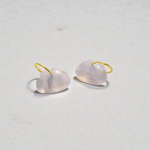 Abalorios de Ágata Azul Natural en Forma de Nube con Aro Dorado, Hechos a Mano, Piedras Semipreciosas para Joyería - Product Image 1