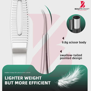 Ciseaux de beauté à ressort incurvés ultra-affûtés en acier inoxydable, fabriqués au Pakistan, les plus récents pour les soins personnels, OEM/ODM disponibles, excellent fournisseur - Product Image 3