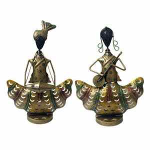 Statue de couple en or « Amour éternel » - Figurine en métal artisanale pour cadeaux d'anniversaire et de mariage, décoration de salon, chambre et maison - Product Image 1