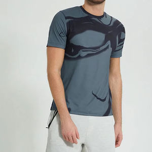 T-shirt classique sur mesure pour homme, col rond, tissu respirant en polyester/coton écologique, manches courtes, coupe classique pour tous - Product Image 5