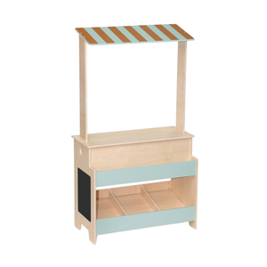 Juego de Mercado de Madera Premium para Niños con Toldo, Cajas y Estantes, Juguete Educativo de Supermercado - Product Image 1
