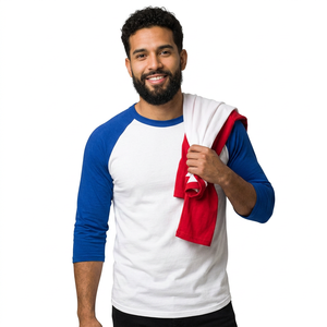 เสื้อยืดเบสบอลแขนยาวผ้าโพลีเอสเตอร์แห้งเร็ว - Product Image 3