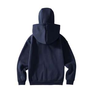 Sudadera con capucha y pasamontañas unisex de algodón grueso para invierno, diseño con cremallera y efecto lavado ácido, 100% algodón, venta al por mayor. - Product Image 3