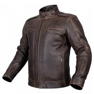 Nouvelle veste marron personnalisée RTS avec logo pour hommes, vestes en cuir vintage pour hommes, vestes Highstreet, veste d'hiver de haute qualité, respirante - Product Image 5