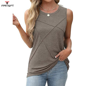 Camiseta Deportiva de Tirantes para Mujer, Chaleco de Yoga de Color Sólido, Sin Mangas, de Secado Rápido, Transpirable, Tejido de Punto, 100% Algodón, para Correr y Hacer Ejercicio - Product Image 4