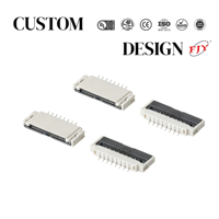 Connecteur FPC à 8 broches avec verrouillage à bascule, pas de 1,0 mm, hauteur de la boucle 1,75 mm, prise de câble plat flexible pour module d'affichage LCD