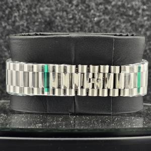 Reloj de Lujo para Hombre, de Acero Inoxidable, Mecánico Automático, con Marcadores de Diamantes Baguette, Bisel con Brazalete, Fecha, Reloj de Pulsera para Negocios - Product Image 4